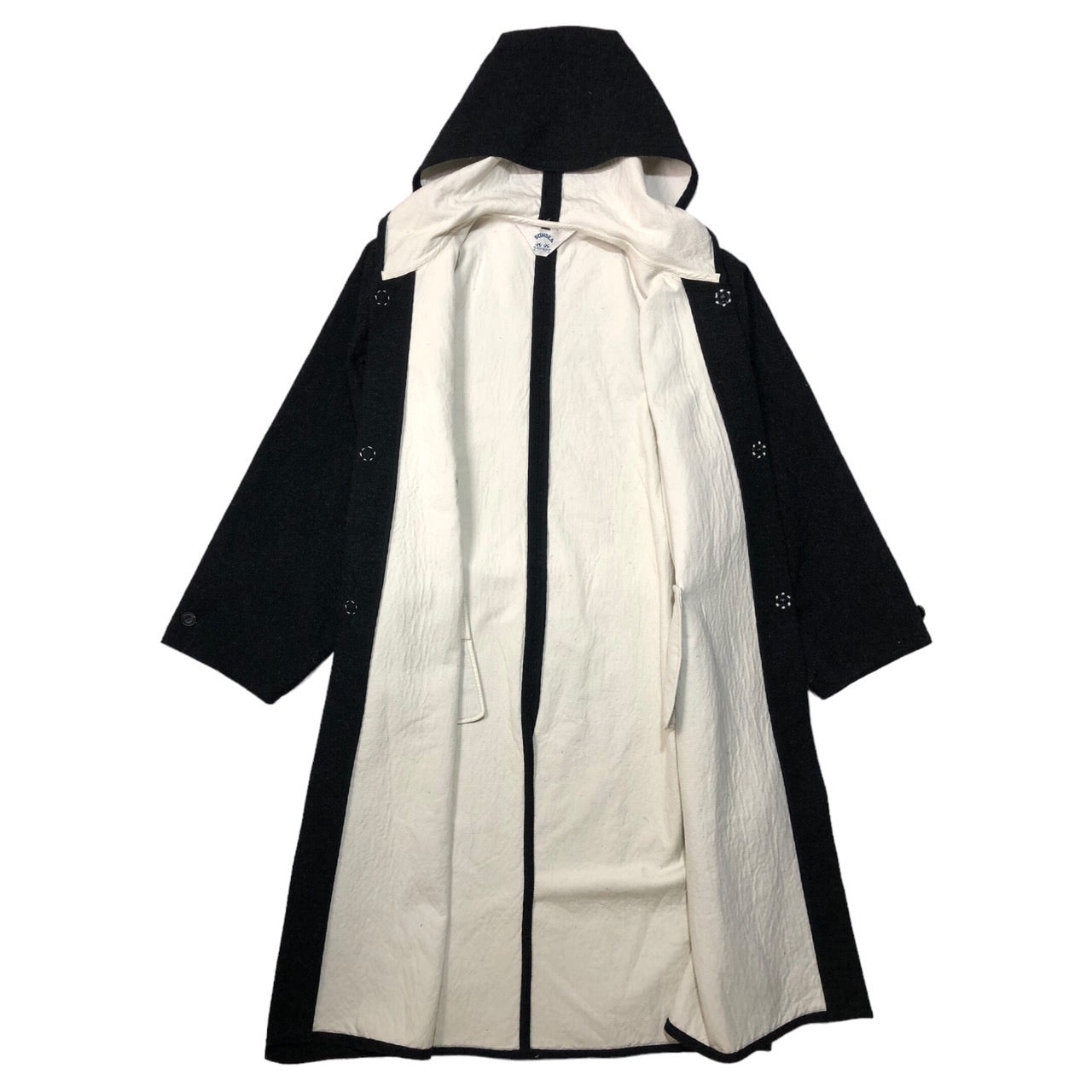 SUNSEA(サンシー) 18AW W-FACE WOOL JEDI CORT-2 ダブルフェイス ウール ジェダイ コート フーデット 18A38 SIZE 3(L程度) ダークグレー