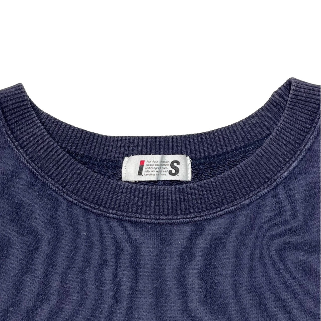 i.s. ISSEY MIYAKE(アイエス イッセイミヤケ) 90's IS logo sweat pullover/アイエスロゴスウェットプルオーバー/90年代/ヴィンテージ IS10-JL001 SIZE M ネイビー×グレー