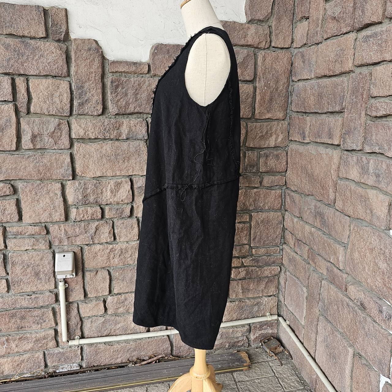 Jacques Marceau(ジャックマルソー) フレンチスタイルサンプリングノースリーブワンピース SIZE FREE ブラック 代官山ジャンヌバレオリジナルブランド(廃止ブランド稀少品)