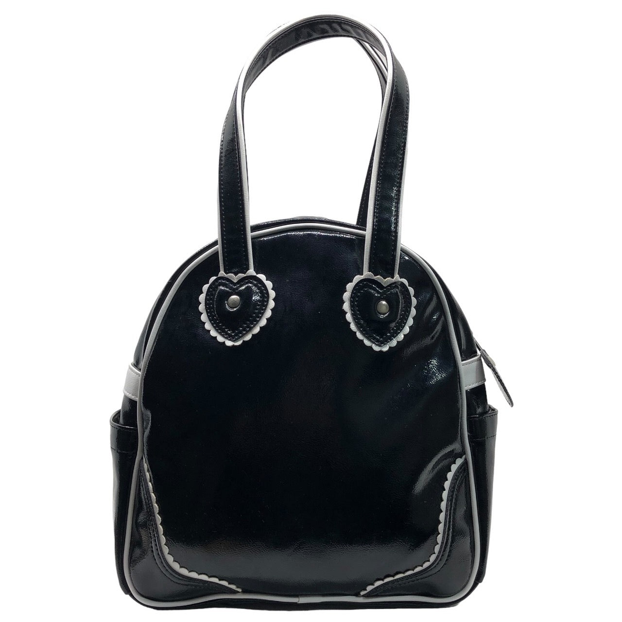 Hysteric Mini(ヒステリック ミニ) 00's "baby"エナメルハンドバッグ/Y2K/肩掛け/ロゴ ブラック ミニヒス HYSTERIC GLAMOUR(ヒステリックグラマー)