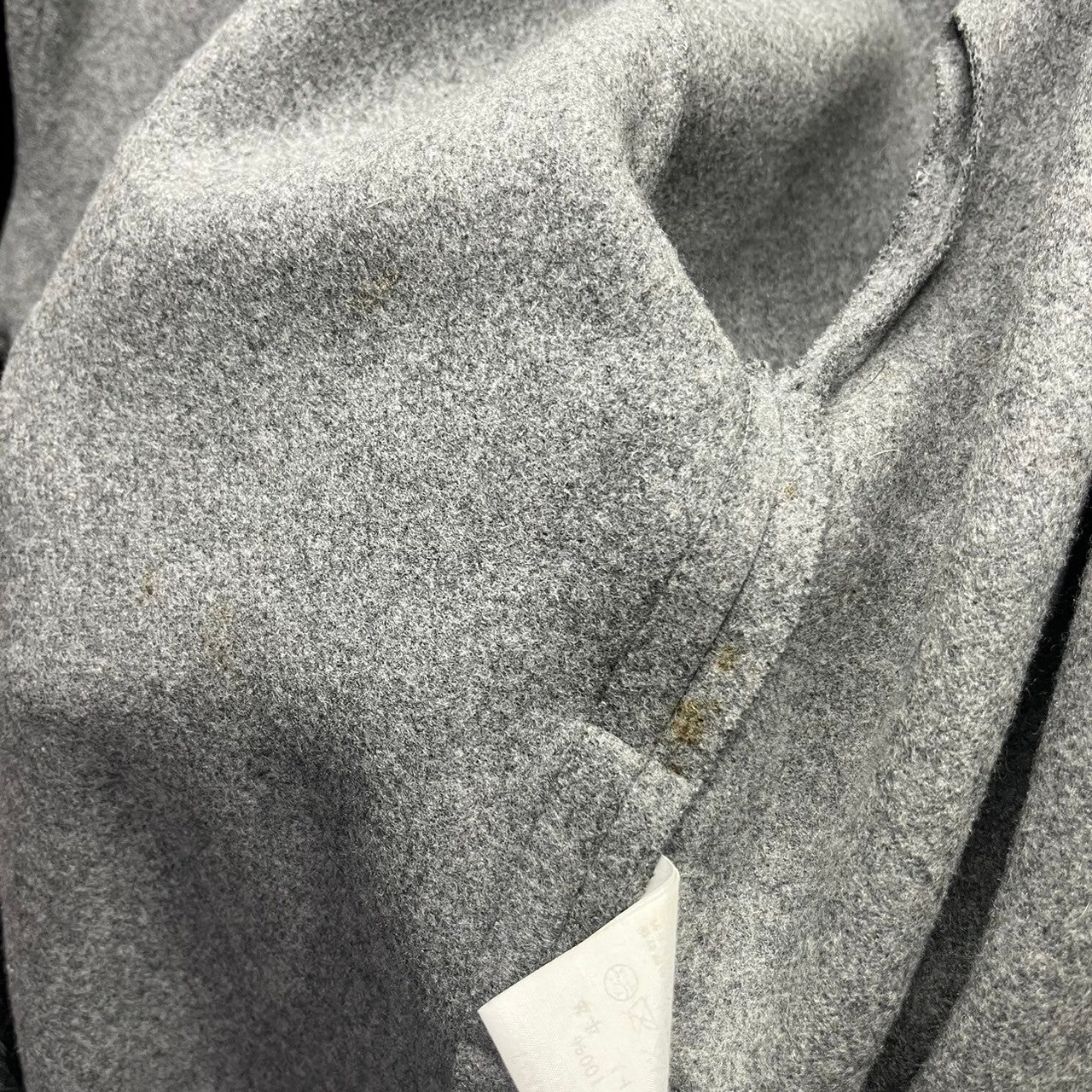 SUNSEA(サンシー) 14AW no hood jedi coat/ノーフードジェダイコート/初期アイテム/稀少品 SNS-14A37 SIZE 2(M) グレー×ブラック カウレザーベルト付属