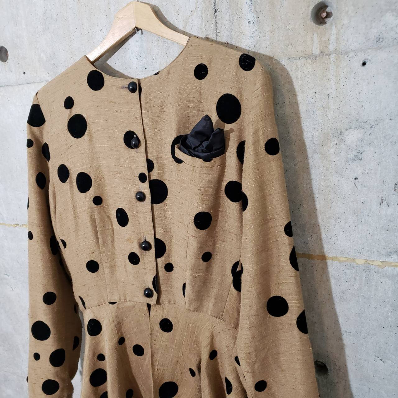 Euro Vintage(ヨーロッパヴィンテージ) Mame_ドットなセットアップジャケット 1(Sサイズ程度) ブラウン