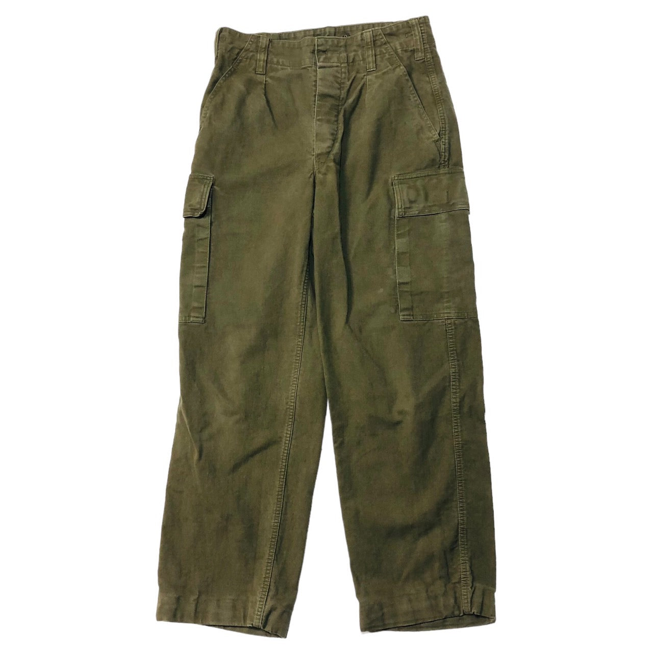 German Army(ドイツ軍) 80'sモールススキンカーゴパンツ 8415-12-155-9093 170-180/80/80(Mサイズ程度) カーキ H.WINNEN GMBH & CO.KG