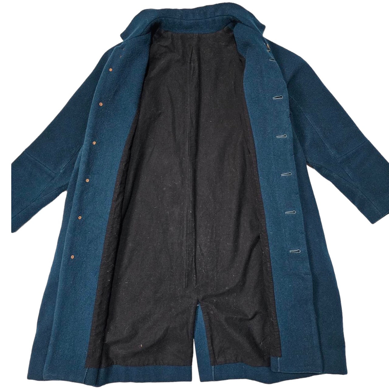 suzuki takayuki(スズキタカユキ) エルボーパッチウールロングコート SIZE FREE グリーン×ブラック