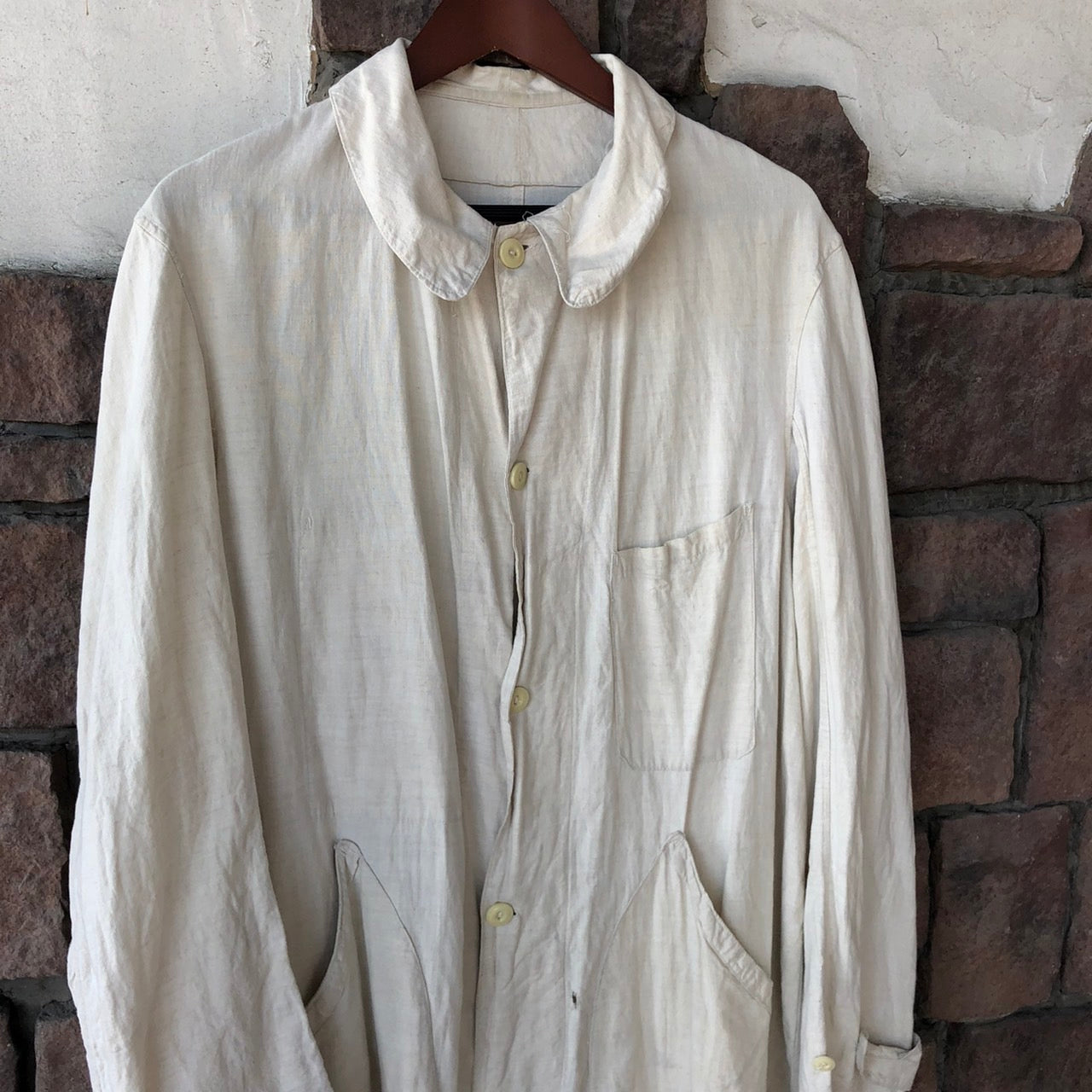 VINTAGE(ヴィンテージ) コットンリネンフレンチエンジニアコート 表記なし(Lサイズ程度) アイボリー