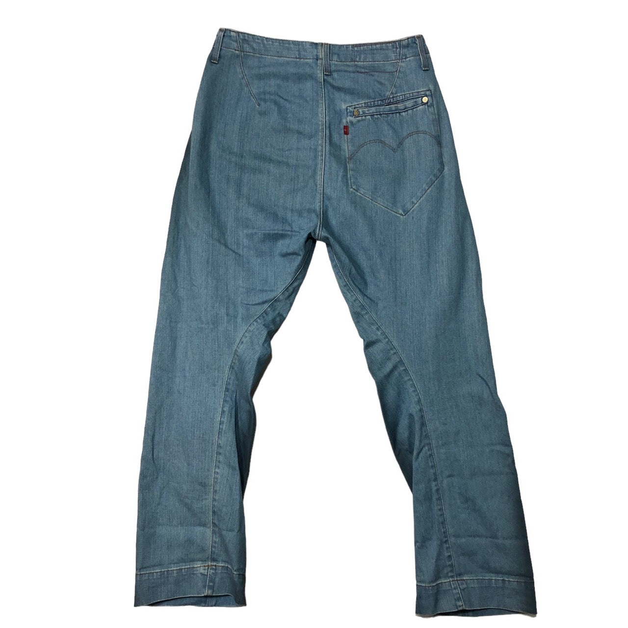 Levi's RED(リーバイスレッド) Initial 2 tone color 3D denim 初期 ツートーンカラー 立体裁断 デニム SIZE 30/34 インディゴ×ライトインディゴ