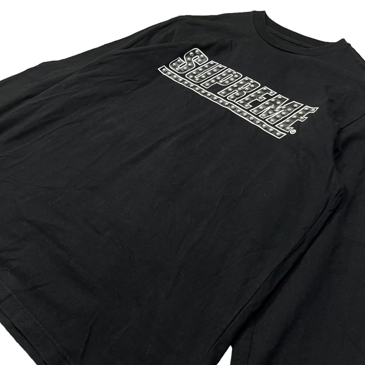 SUPREME(シュプリーム) 20SS Studded L/S Top Tee スタッズ ロゴ ロンT 長袖 カットソー Tシャツ S ブラック