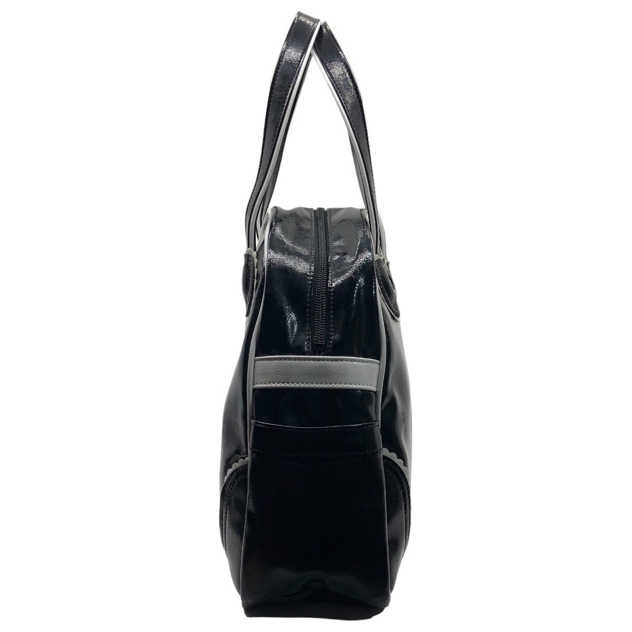 Hysteric Mini(ヒステリック ミニ) 00's "baby"エナメルハンドバッグ/Y2K/肩掛け/ロゴ ブラック ミニヒス HYSTERIC GLAMOUR(ヒステリックグラマー)