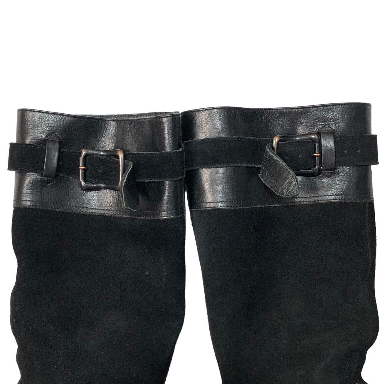 Y's(ワイズ) 00's suede leather long boots スウェード レザー ロング ブーツ 6(24cm程度) ブラック ヨウジ ヤマモト