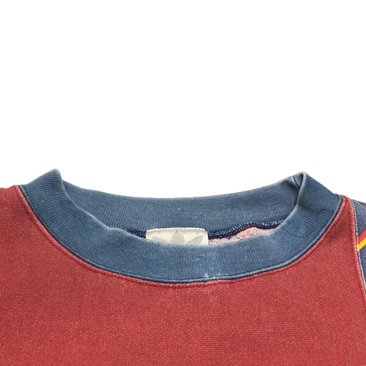 adidas(アディダス) 80's 1928 IX olympiade Amsterdam sweatshirt ロサンゼルスオリンピック アムステルダム スウェットシャツ 80年代 ヴィンテージ SIZE表記消え(XL程度) ブルー×レッド 袖切りっぱなしカスタム品