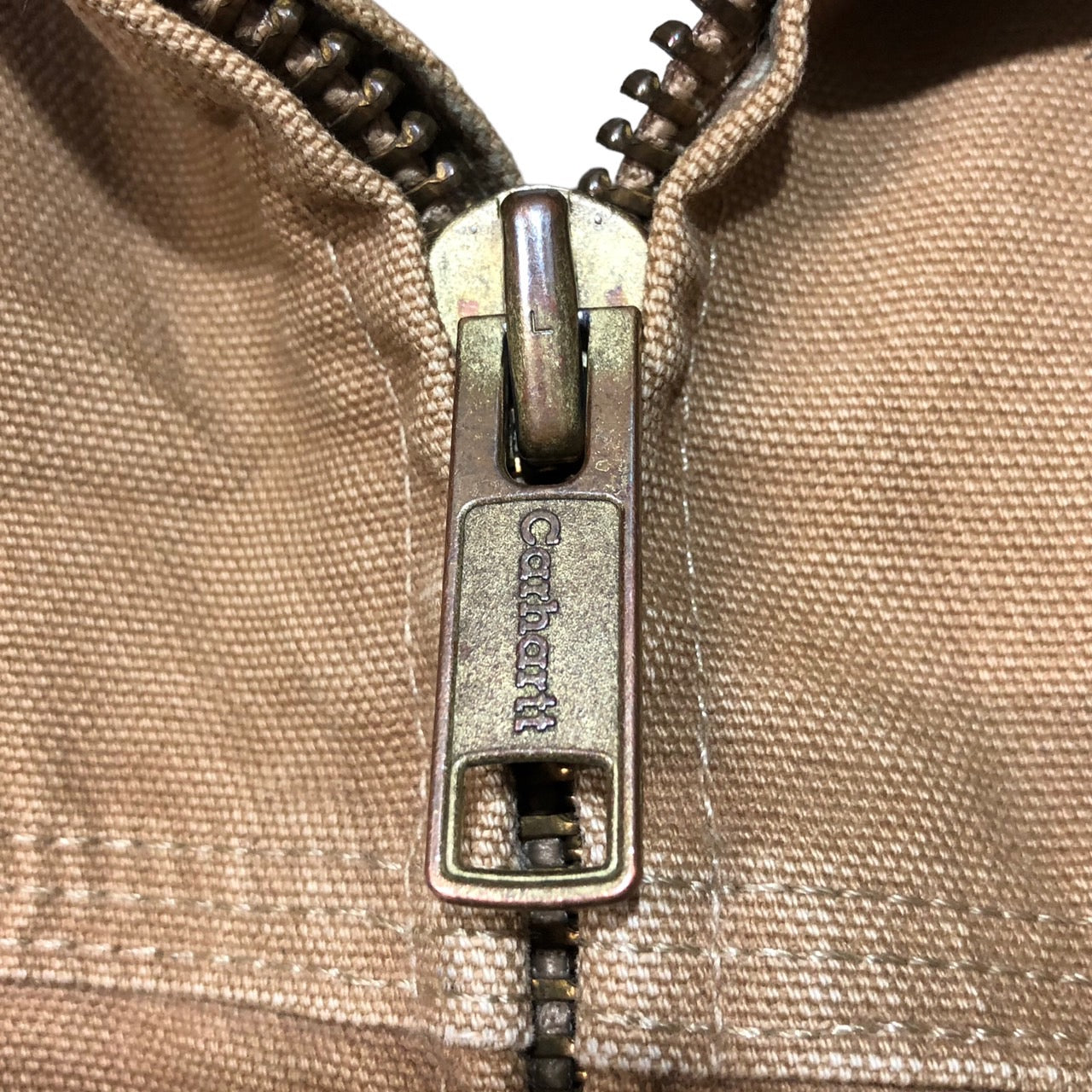 carhartt(カーハート) 90's ワッペンダック地ジャケット/裏ボアワークジャケット/企業物 XL程度 ベージュ 90年代/ヴィンテージ/NOR-CAl