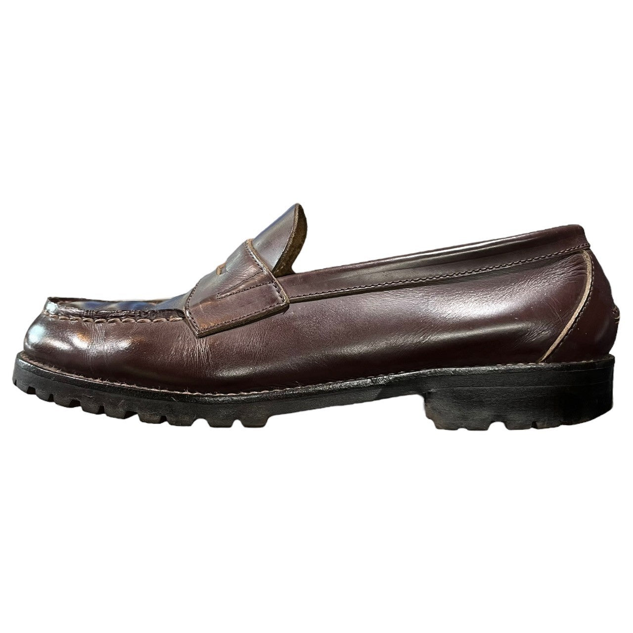 COMME des GARCONS HOMME(コムデギャルソンオム) 00s command sole loafers/コマンドソールローファー/革靴 SIZE表記消え(推定24.5cm程度) ブラウン 日本製