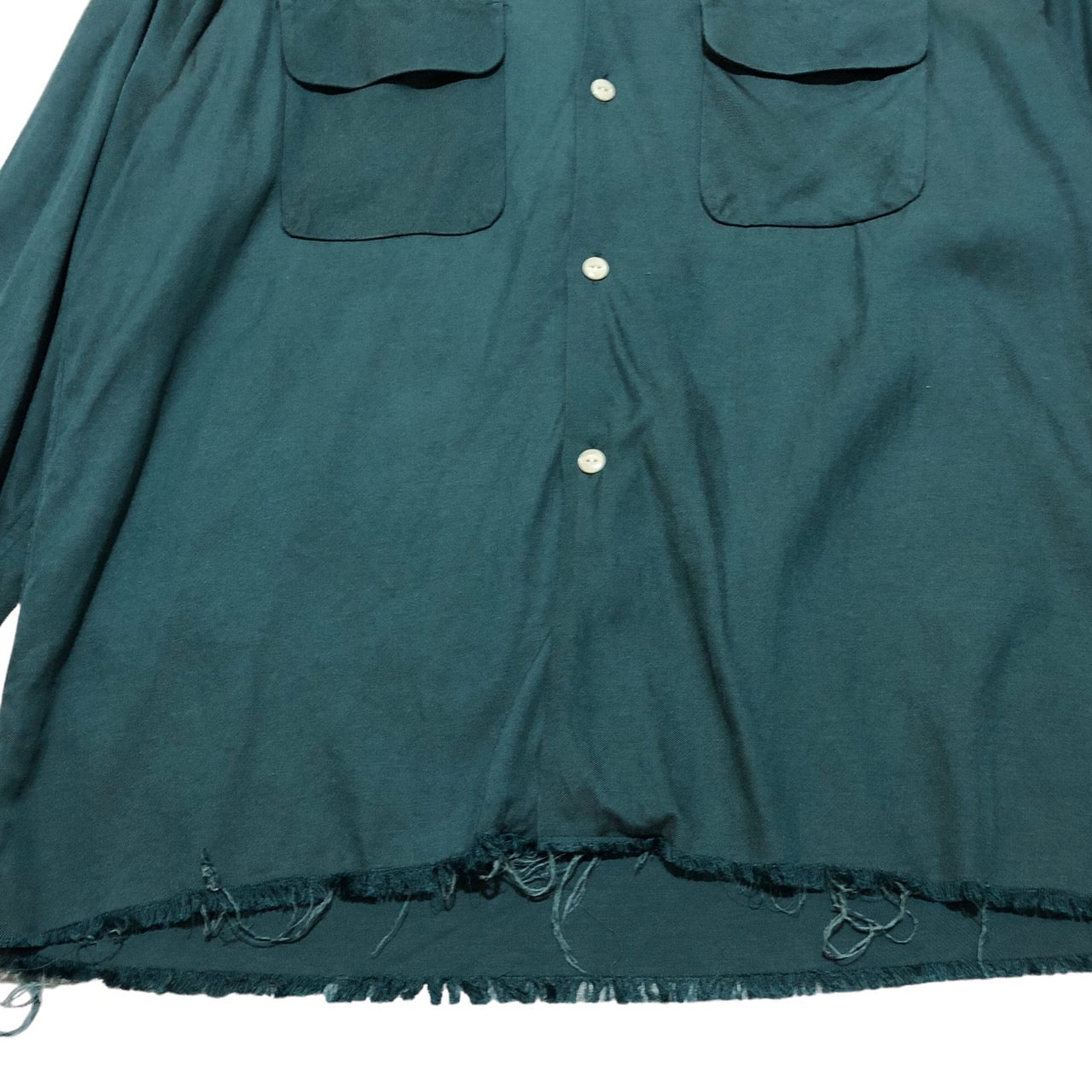 NEEDLES(ニードルズ) C.O.B. CLASSIC SHIRT/オープンカラーシャツ/切りっぱなしレーヨンシャツ HM204 M グリーン/ブルー系
