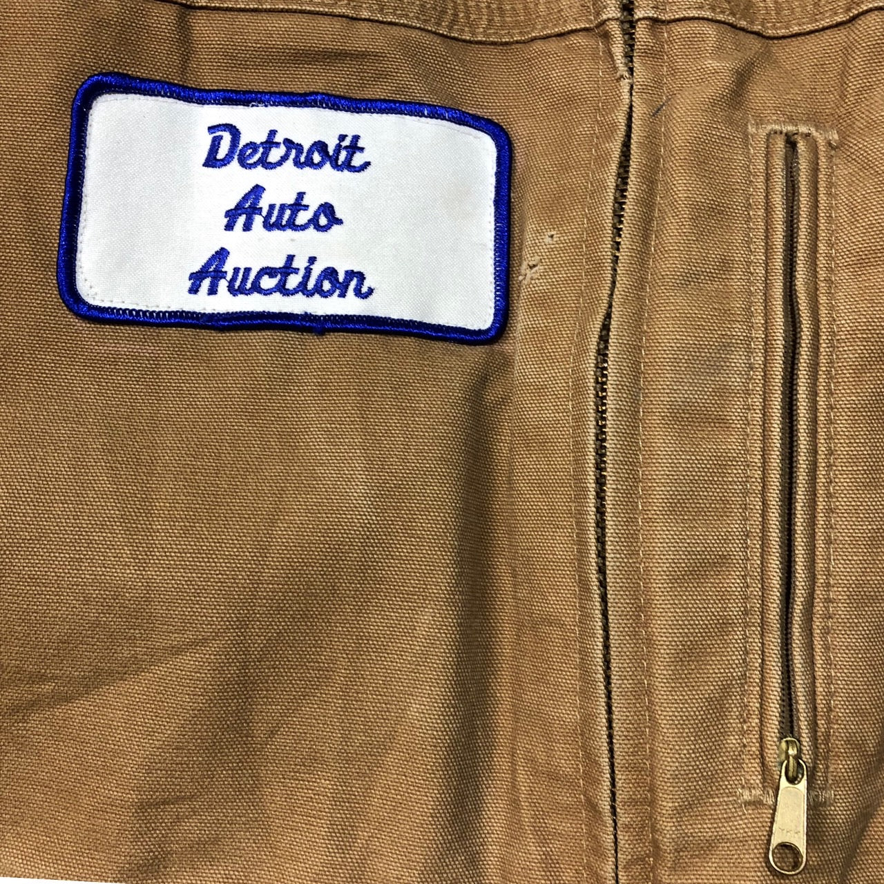 carhartt(カーハート) 90's ワッペンダック地ジャケット/裏ボアワークジャケット/企業物 XL程度 ベージュ 90年代/ヴィンテージ/NOR-CAl