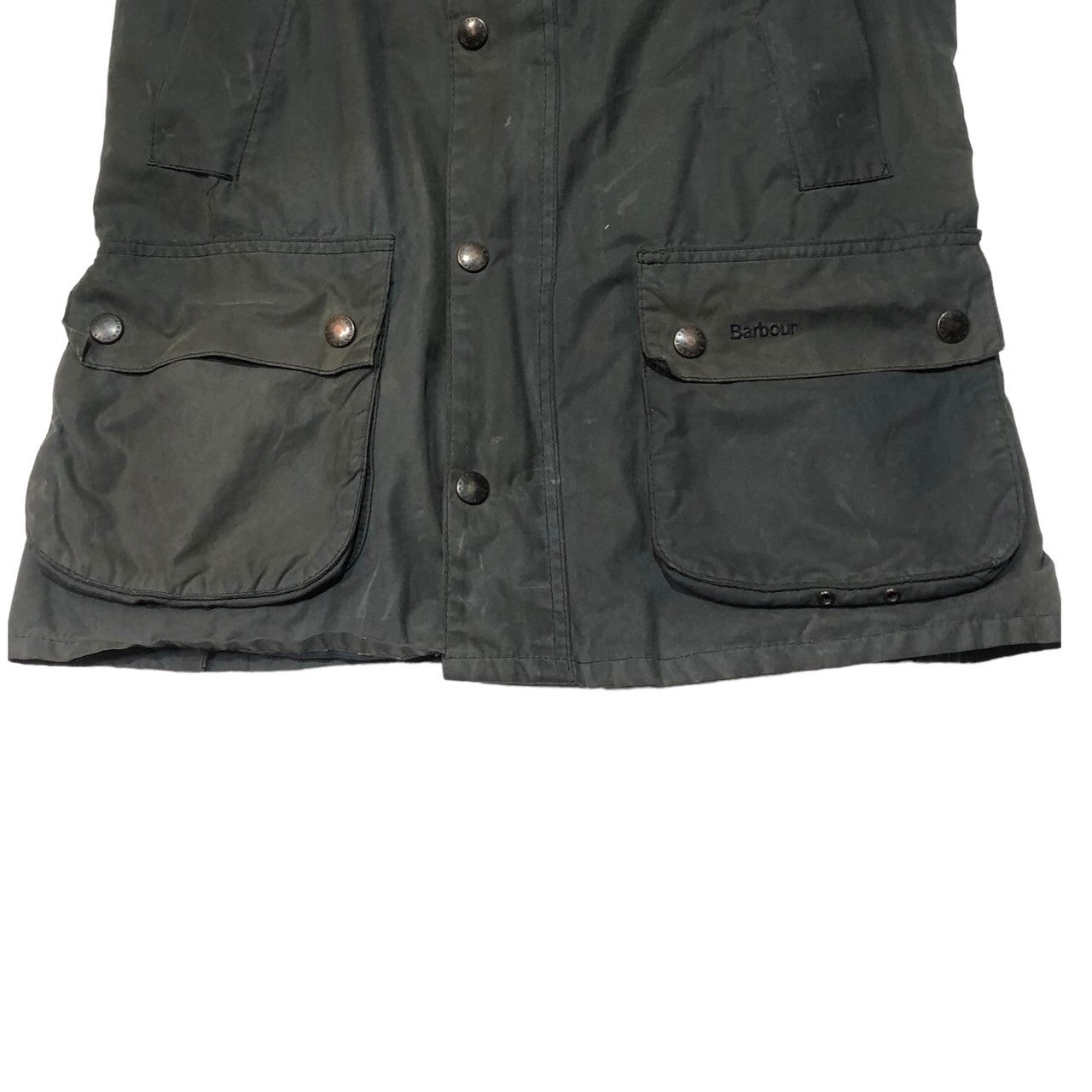 Barbour(バブアー) ASHBY WAX JACKET アシュビー オイルドジャケット MWX0339NY92 SIZE S グレー 裏地 チェック