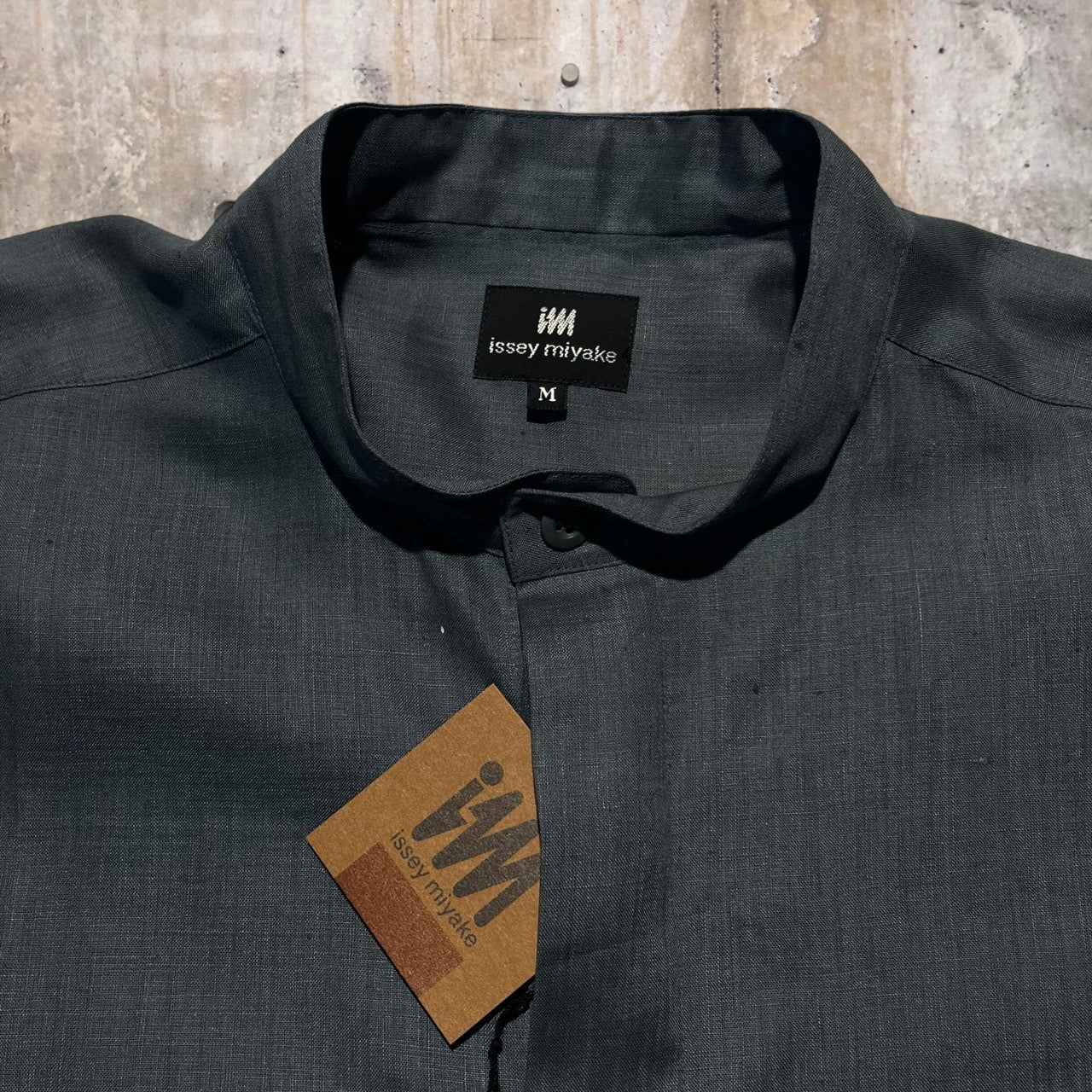 ISSEY MIYAKE(イッセイミヤケ) 90's 2ポケットバンドカラーシャツ I67712-B M ネイビー デッドストック