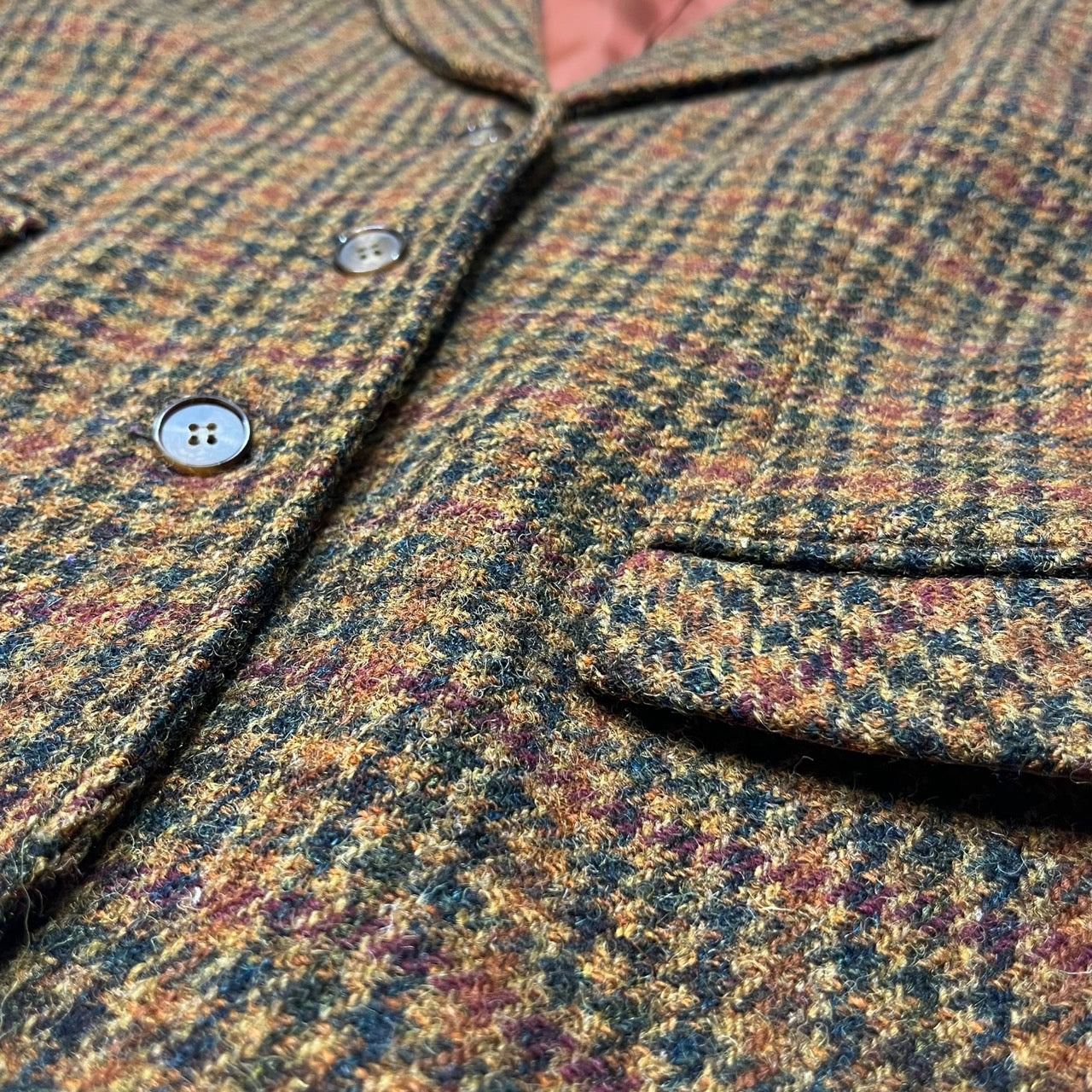 REDFERN(レッドファーン) 80's ”Harris Tweed” ヴィンテージ ツイード 3B ジャケット EUR38(M程度) ブラウン ハリスツイード