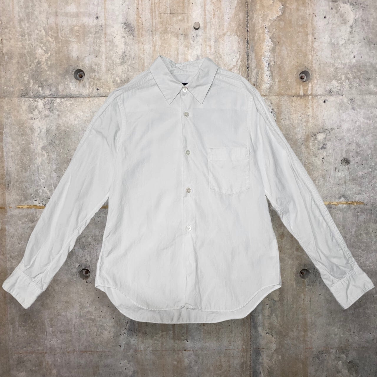 COMME des GARCONS(コムデギャルソン) 02's aoyama limited edition cotton long sleeve shirt/青山限定コットン長袖シャツ/00s KZ-B001 SIZE XS~S程度 ホワイト AD2002(品質表示タグ印字消え)