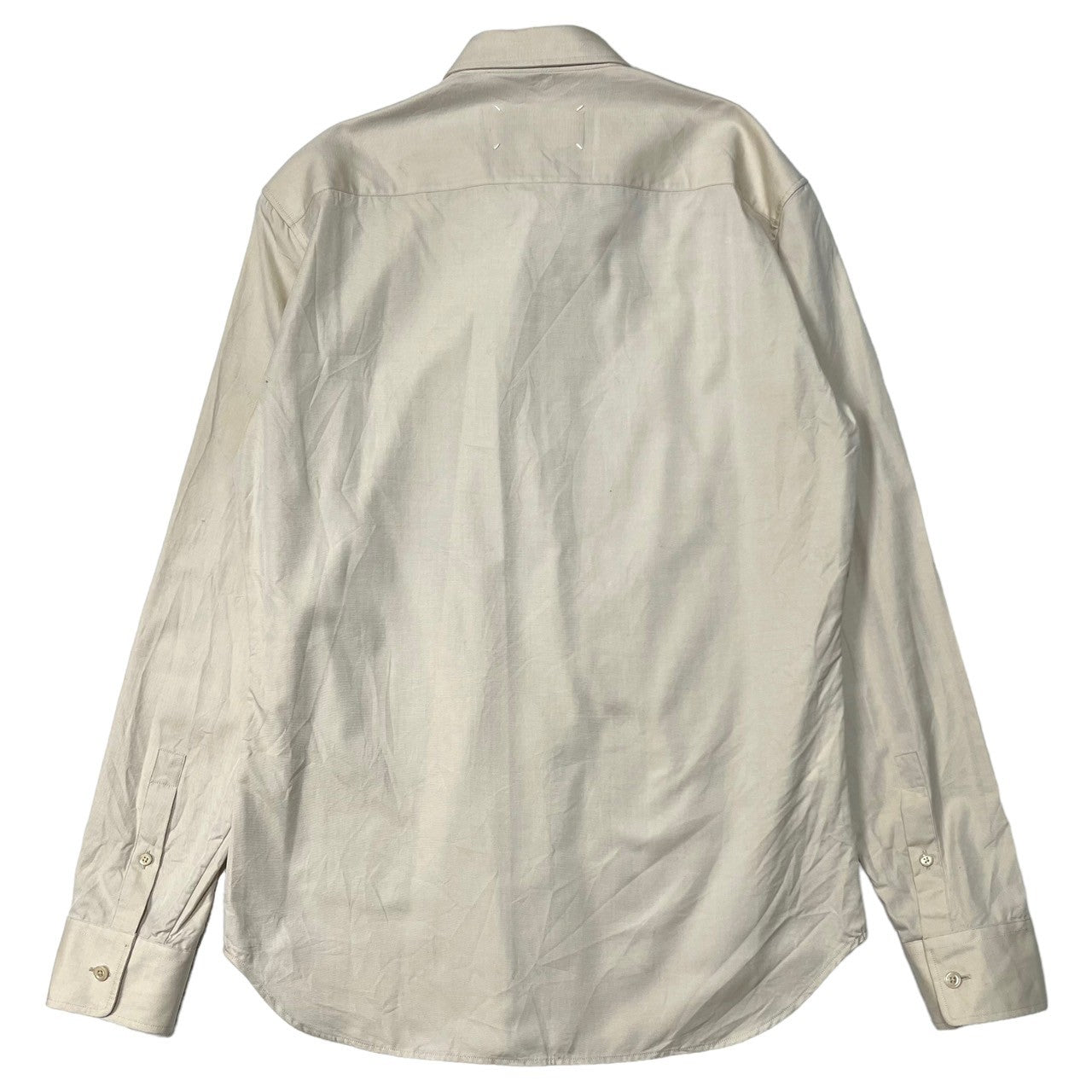 MAISON MARGIELA(メゾンマルジェラ) 18SS button down shirt ボタンダウンシャツ ダブル フラップ S50DL0332 40(M程度) ベージュ