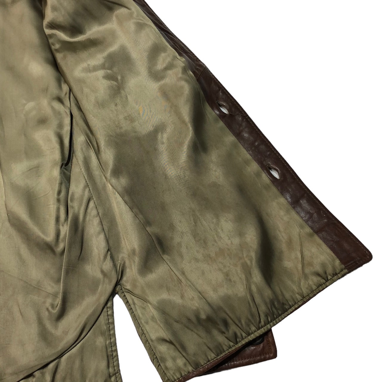 californian(カルフォルニア) 70's ヴィンテージレザーシャツジャケット 42(XL程度) ブラウン 70年代