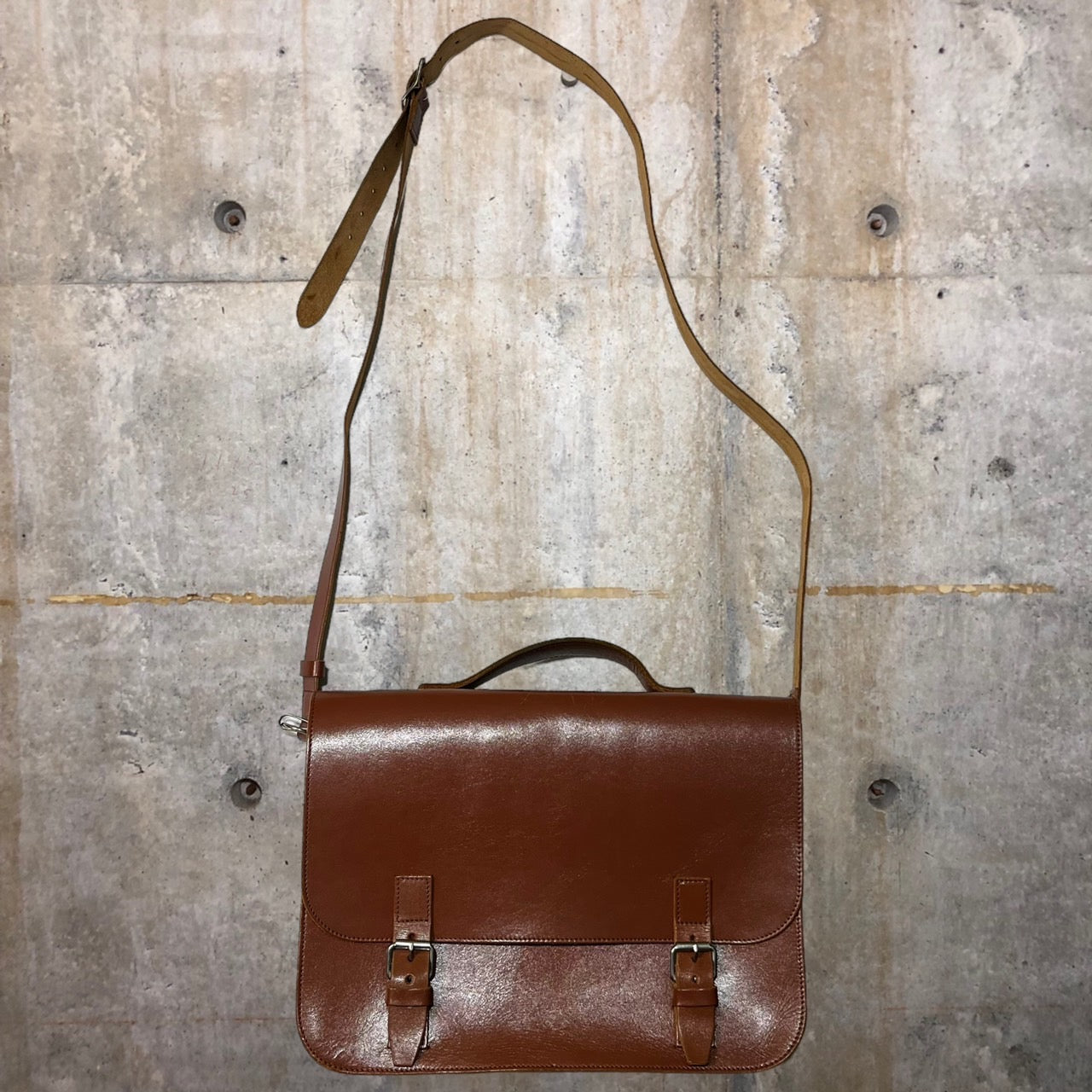 Katsuyuki Yoshida for COMME des GARCONS(カツユキヨシダフォーコムデギャルソン) aoyama limited 2WAY leather shoulder bag/青山限定2WAYレザーショルダーバッグ/吉田克幸 ブラウン