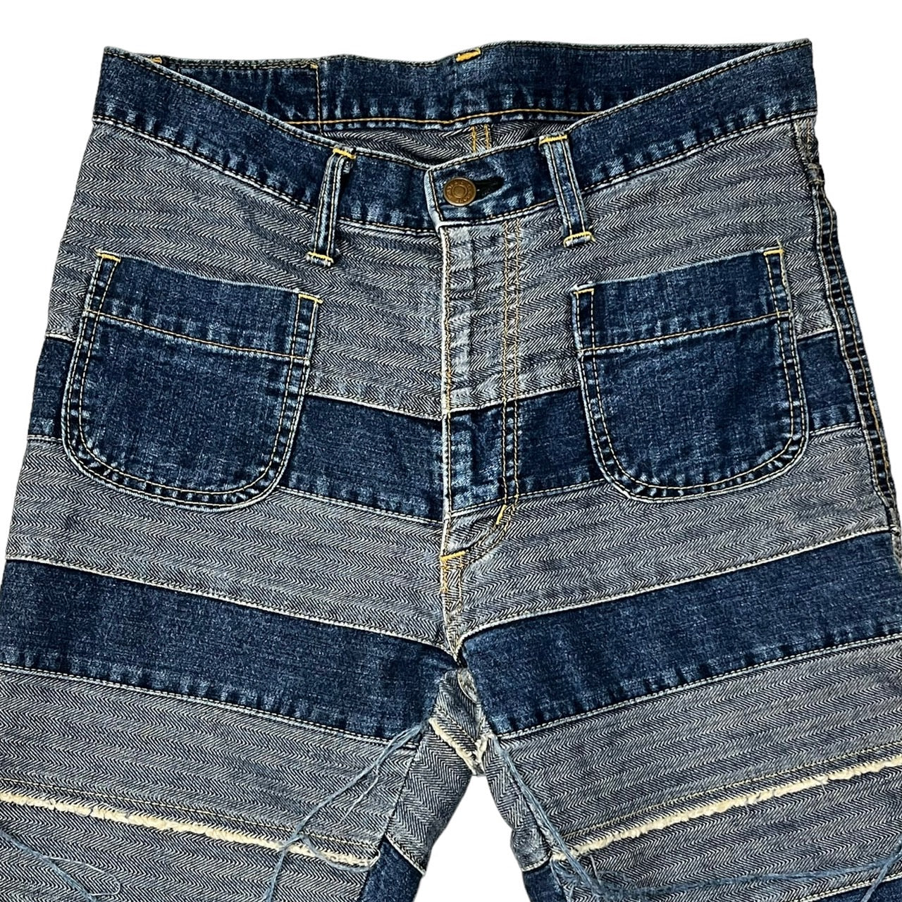 HYSTERIC GLAMOUR(ヒステリックグラマー) 00's Umihebi denim pants ウミヘビ ツギハギ デニム パンツ ジーンズ フレア 2AP-9632 M インディゴ ブルー系 Y2K 名作