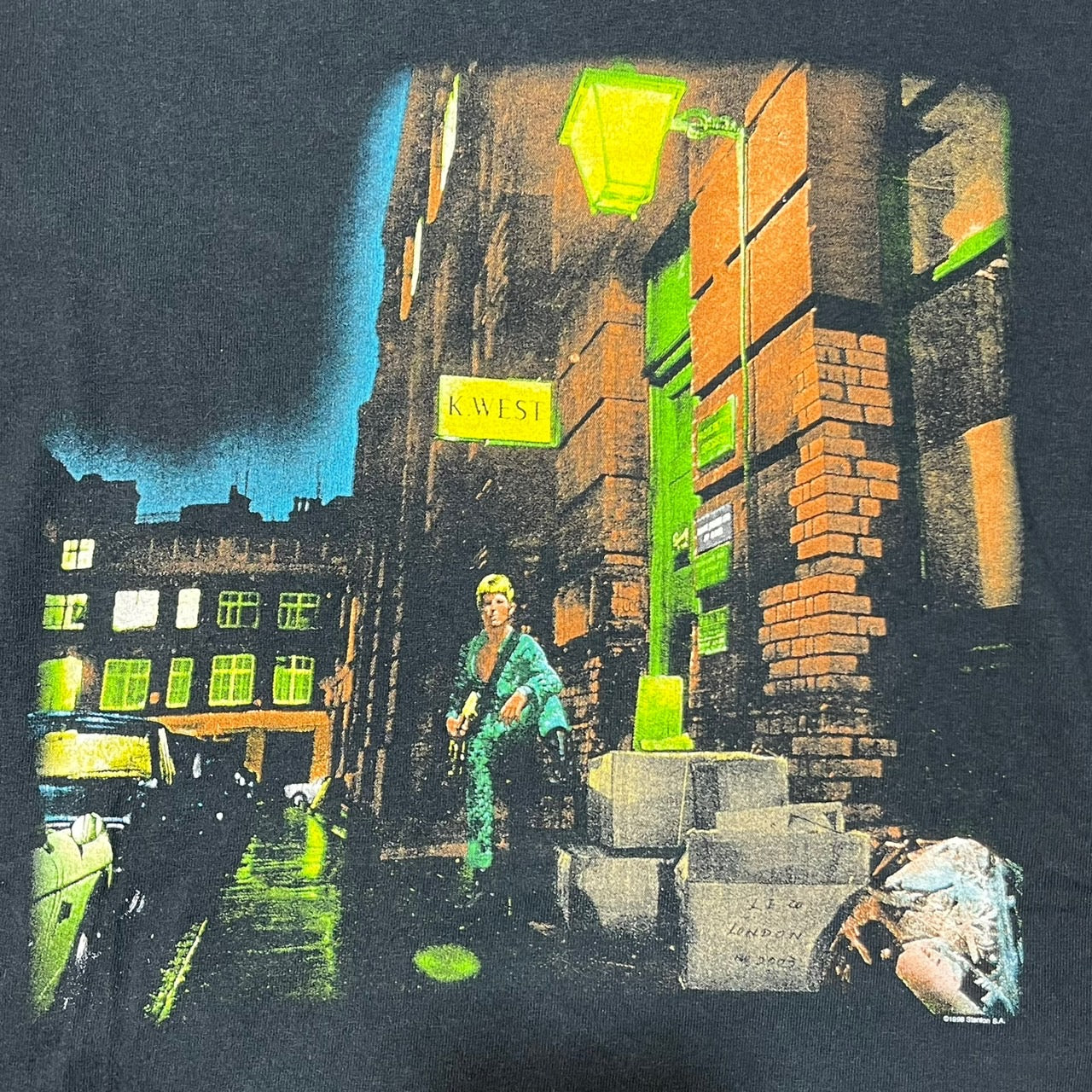 anvil(アンビル) 90’s"DAVID BOWIE" バンドTシャツ L ブラック ©1998 Stenton S.A. ZIGGY STARDUST