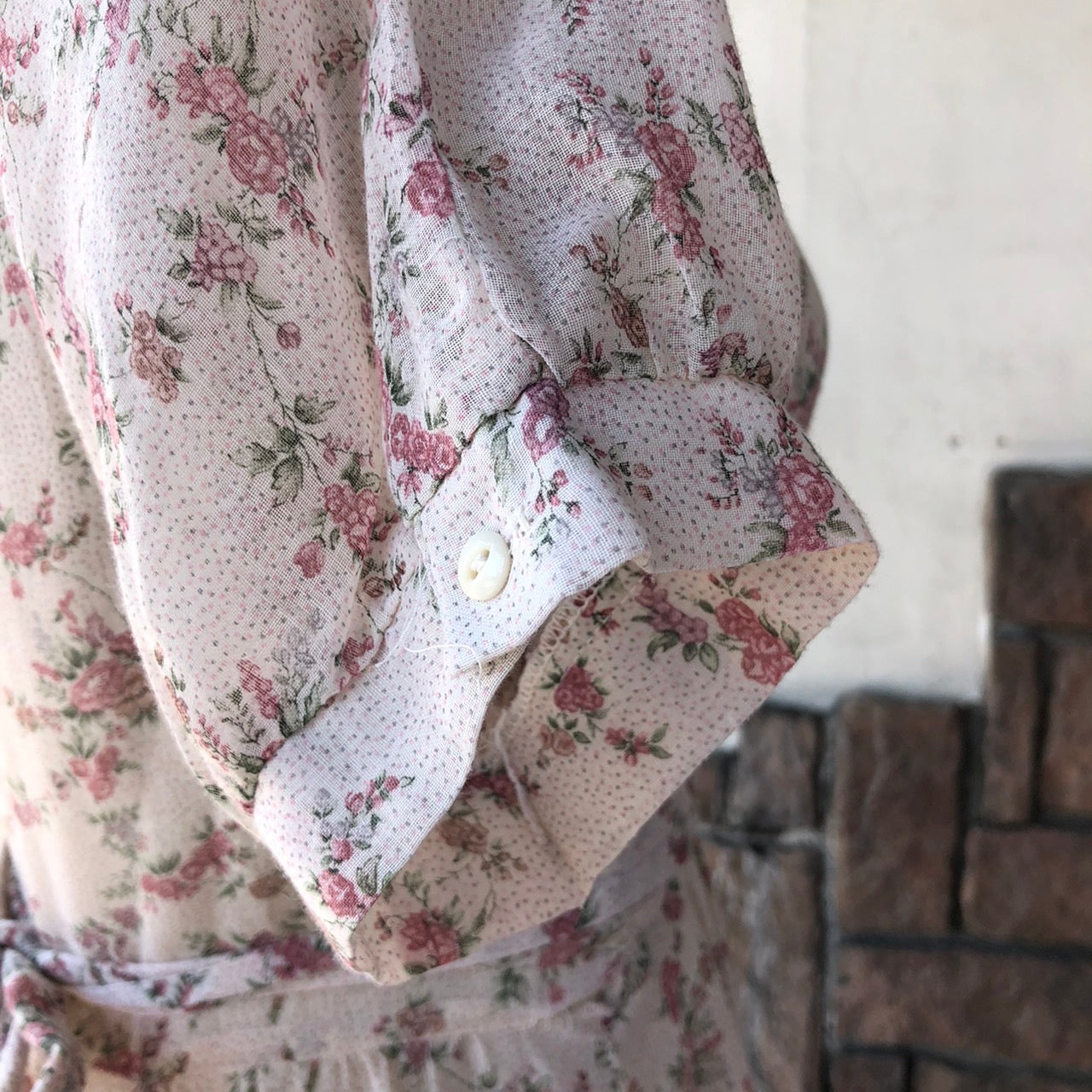 GANNE SAX(ガニーサックス) 70'sフラワープリントドレス 2554020 7(S~M程度) ピンク