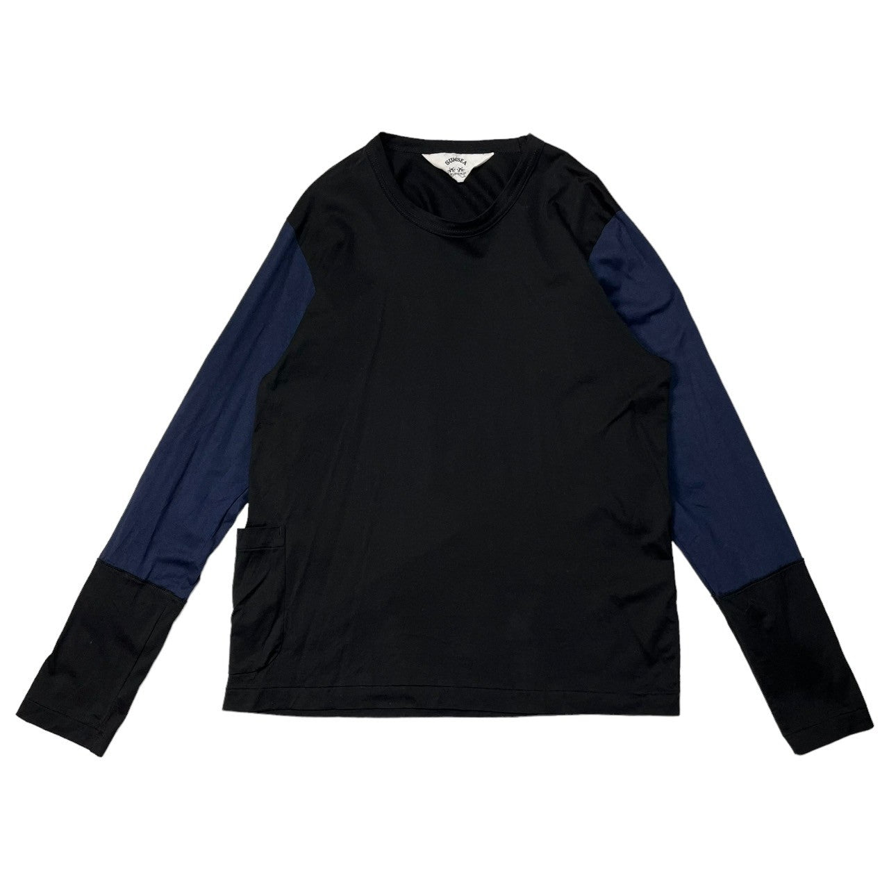 SUNSEA(サンシー) 22SS LAYERED 2TONE LONG-T レイヤード 2トーン ロングT 22S04 SIZE 2(M) ネイビー×ブラック