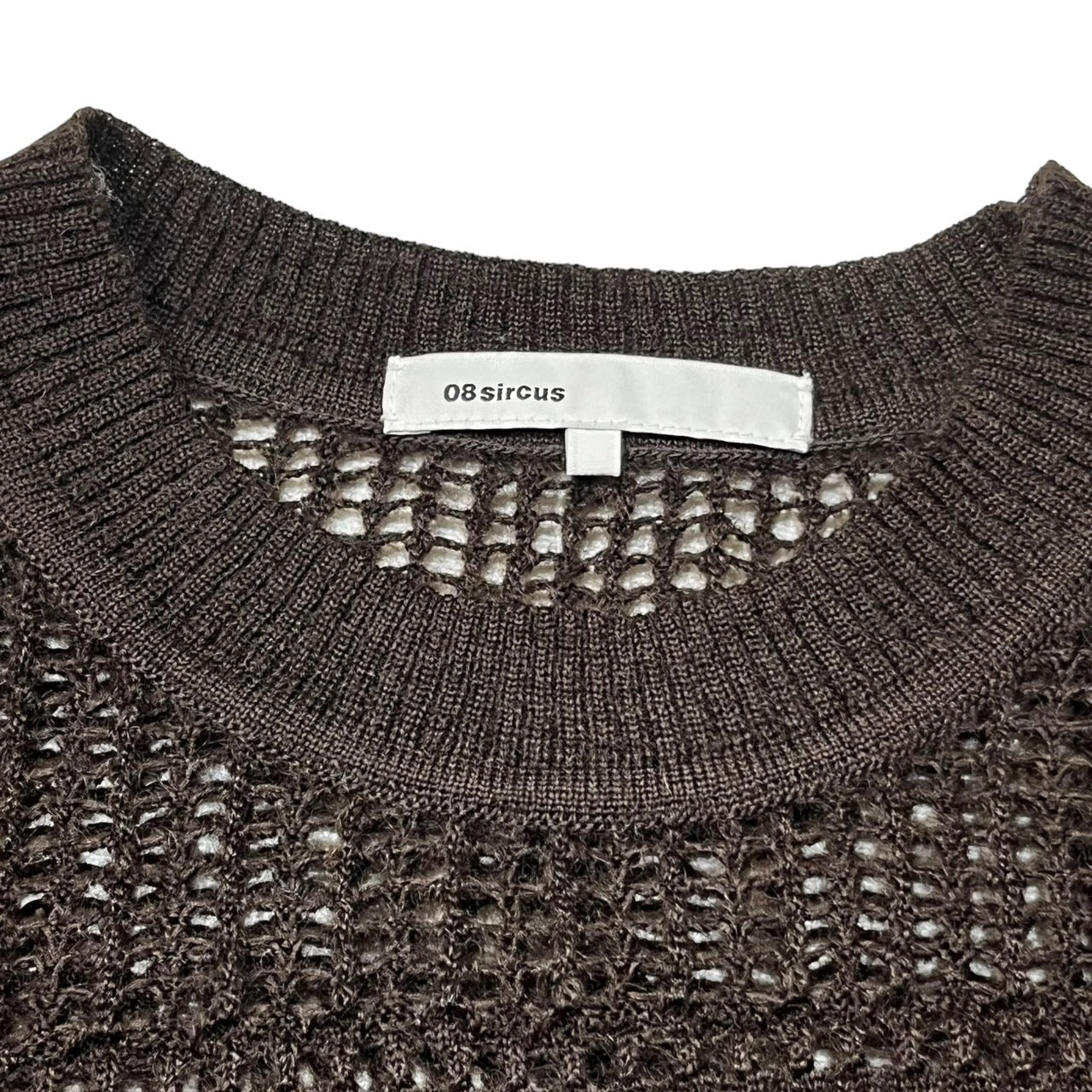 08 sircus(ゼロエイトサーカス) mesh mohair knit vest メッシュ モヘヤ ニット ベスト S20AL-KN03 SIZE 1(S) ブラウン