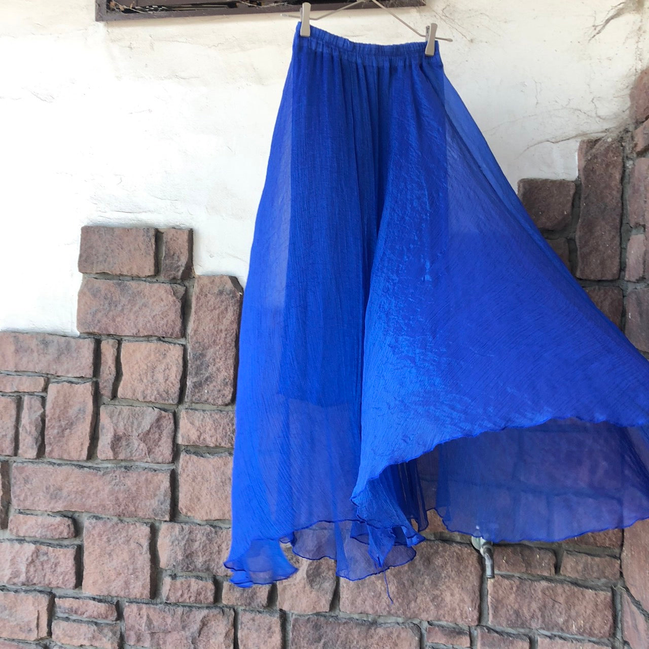 VINTAGE(ヴィンテージ) シアーマーメードスカート FREE ブルー