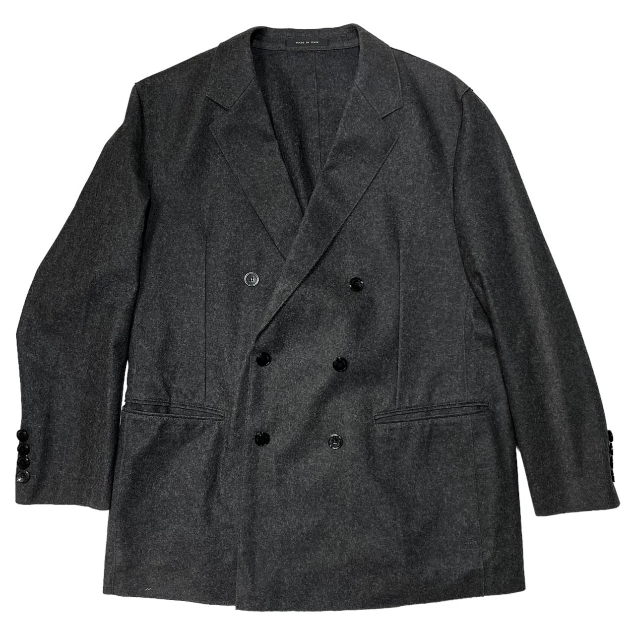 EMPORIO ARMANI(エンポリオアルマーニ) wool double-breasted jacket / ウール ダブルジャケット コート  H1G610 54(XL程度) グレー