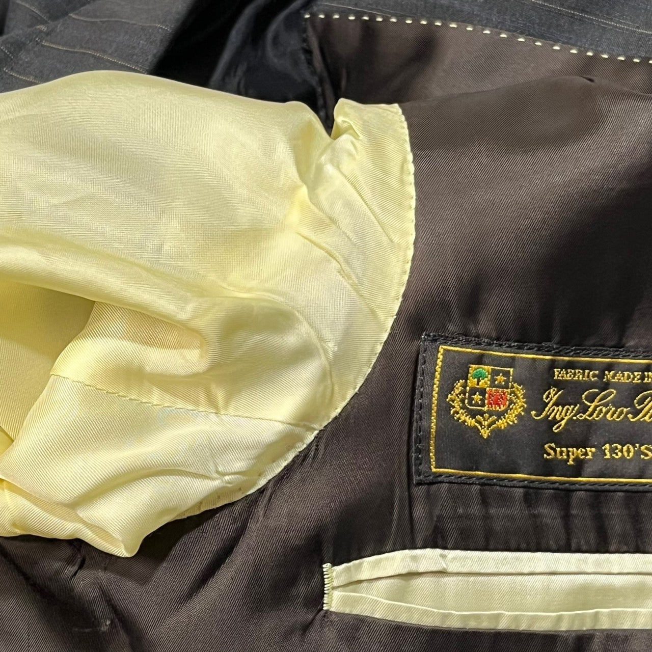 PAUL SMITH(ポールスミス) "Loro Piana Super130’S"ストライプセットアップスーツ/2Bテーラードジャケット/スラックス PL-HK-61397 M チャコールグレー ビジネス/フォーマル/ロロピアーナ製/最高峰ウール