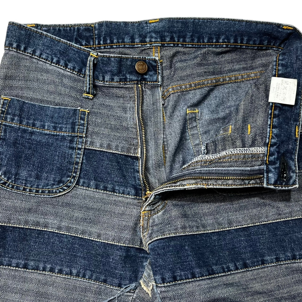 HYSTERIC GLAMOUR(ヒステリックグラマー) 00's Umihebi denim pants ウミヘビ ツギハギ デニム パンツ ジーンズ フレア 2AP-9632 M インディゴ ブルー系 Y2K 名作