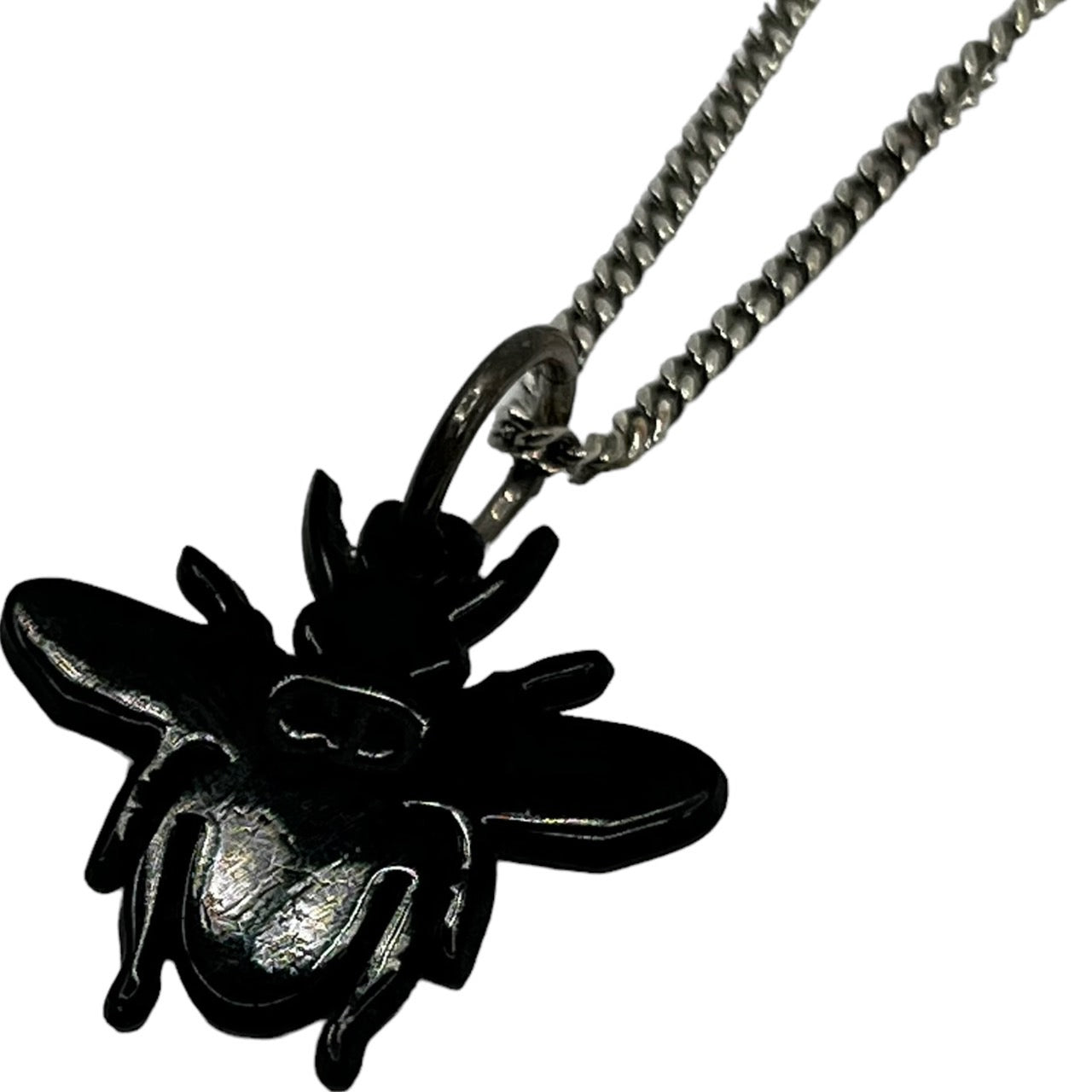 Dior HOMME(ディオールオム) "Bee"ネックレス/蜂/ビー/CDロゴ チェーン:シルバー/トップ:ブラック