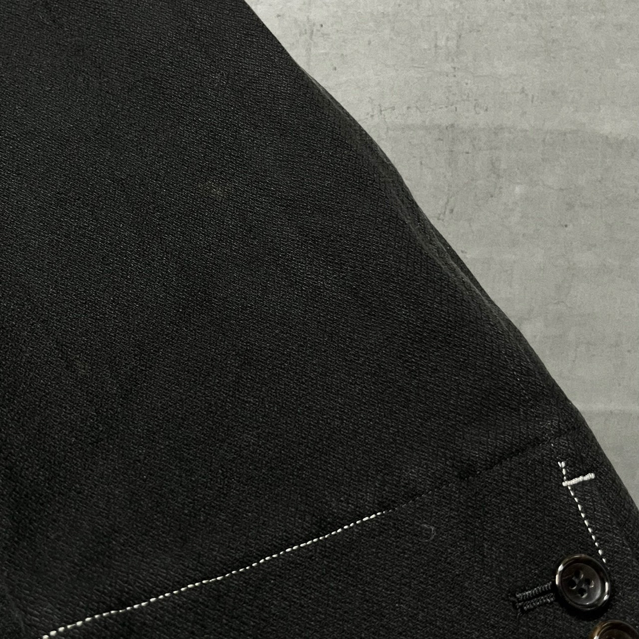 COMME des GARCONS HOMME(コムデギャルソンオム) 98AW white stitch tailored jacket/ホワイトステッチテーラードジャケット/田中啓一/90S/90年代/ヴィンテージ HJ-04018M SIZE M ブラック×ホワイト AD1998 田中オム