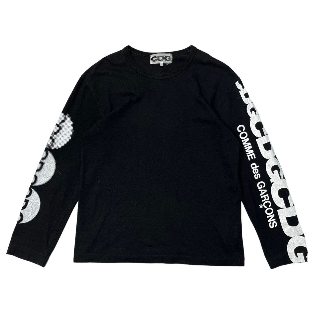 CDG(シーディージー) arm logo long sleeve T-shirt アームロゴ ロングスリーブ Tシャツ ロンT SZ-T008  SIZE L ブラック×ホワイト AD2019