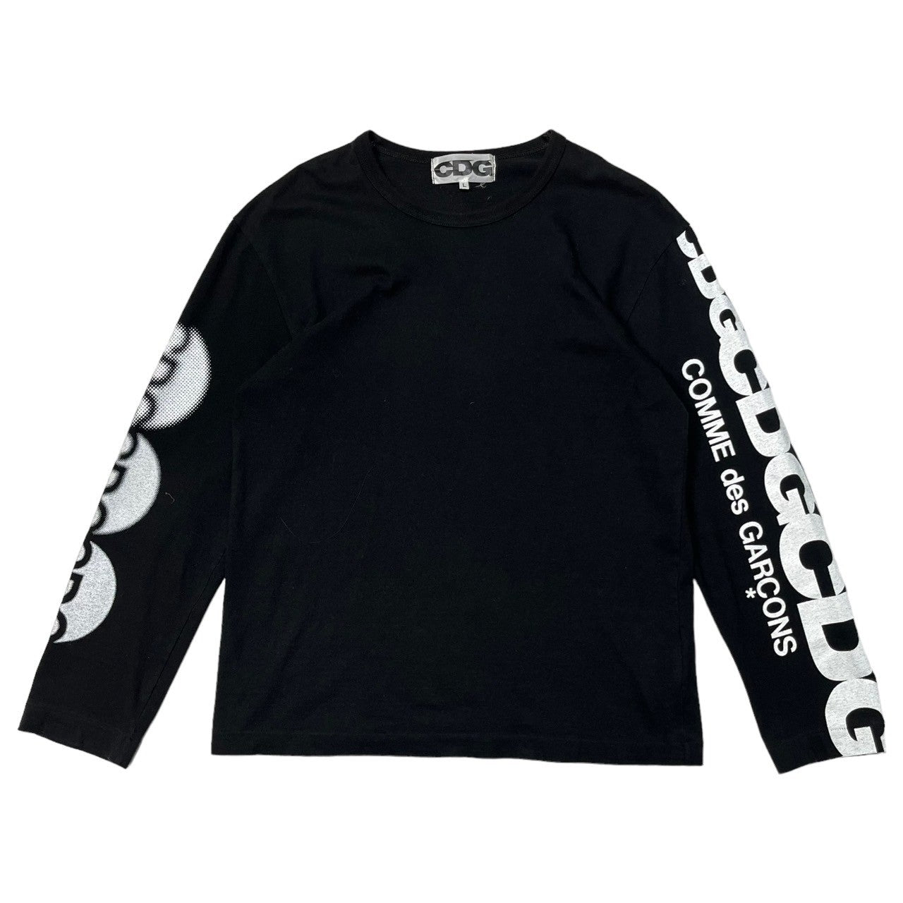 CDG(シーディージー) arm logo long sleeve T-shirt アームロゴ ロングスリーブ Tシャツ ロンT SZ-T008 SIZE L ブラック×ホワイト AD2019