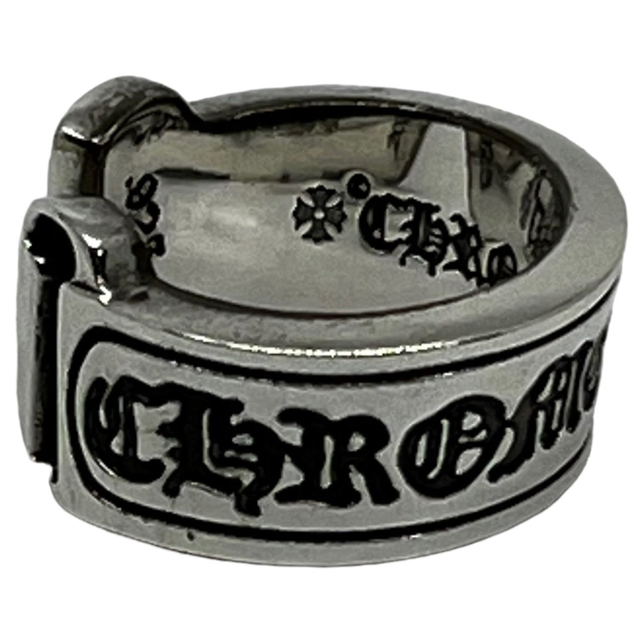 CHROME HEARTS(クロムハーツ) SCROLL LABEL RING スクロールラベルリング 18号 シルバー ビヨンクール購入証明書付属