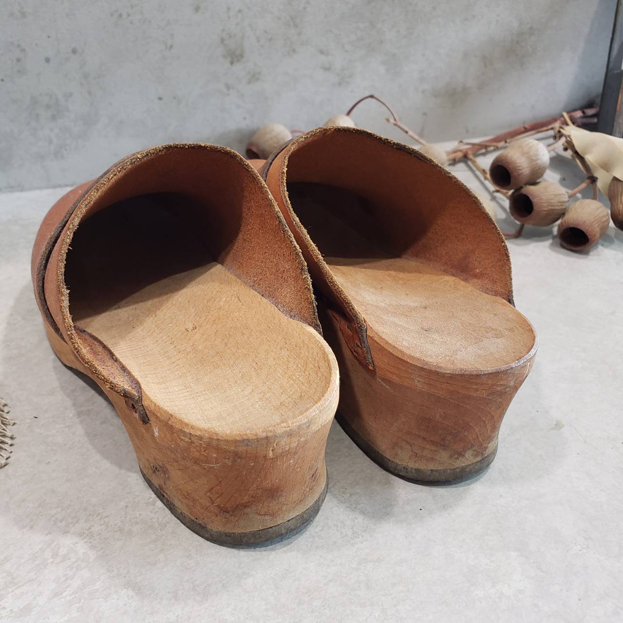 Euro Vintage(ヨーロッパヴィンテージ) POKAPOKA_レザーサボサンダル 表記なし(20~21cm程度) ブラウン