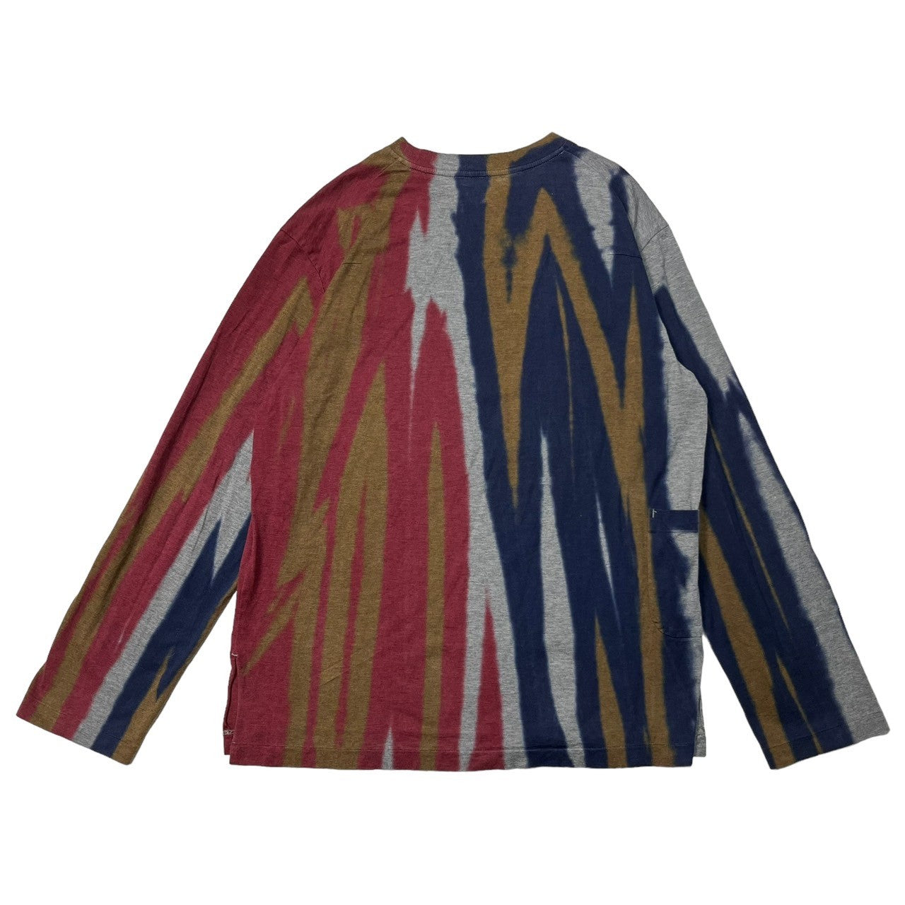 SUNSEA(サンシー) 18AW Exploration Long T タイダイ 染め ロング Tシャツ ロンT SIZE 3(L) アッシュグレー×ブルー×レッド