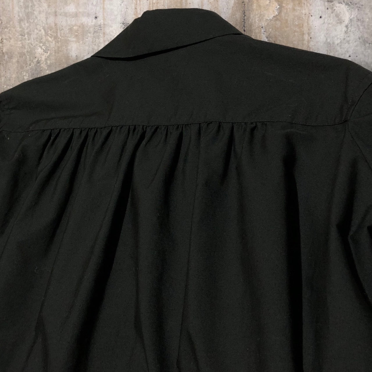 tricot COMME des GARCONS(トリココムデギャルソン) 17SS Round collar wide gathered shirt blouse/丸襟ワイドギャザーシャツブラウス TZ-P007 M ブラック AD2017