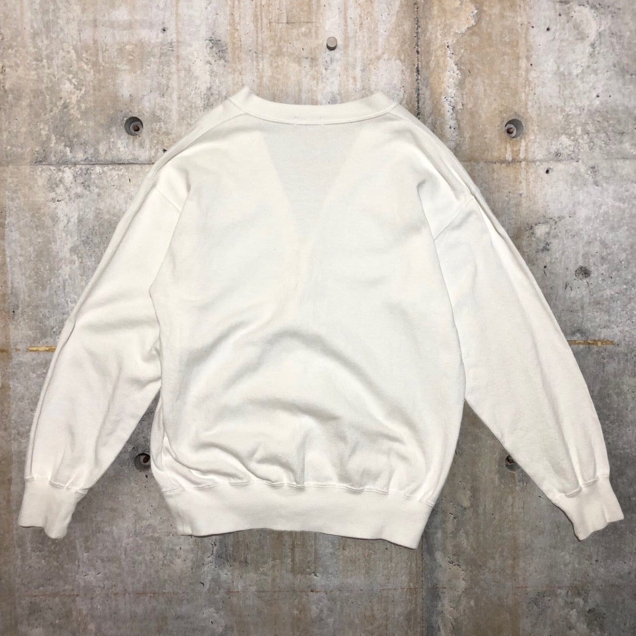 COMME des GARCONS HOMME(コムデギャルソンオム) 80's One-point logo embroidered cotton cardigan/ワンポイントロゴ刺繍コットンカーディガン/80年代/ヴィンテージ/川久保玲/本人期 HT-110030 SIZE FREE(M~L程度) ホワイト AD1989