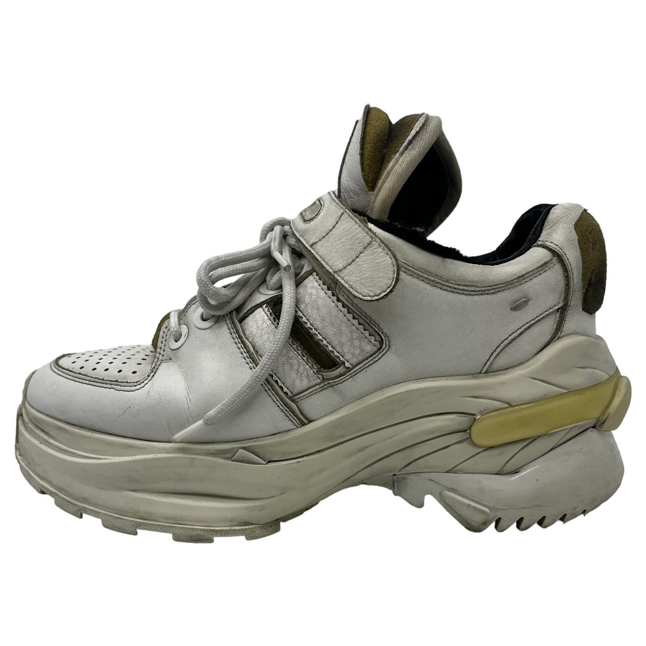 MAISON MARGIELA(メゾンマルジェラ) 18AW low top retro fit sneakers S39WS0037 SIZE 40(25.5~26.0程度) ホワイト ヴィンテージ加工