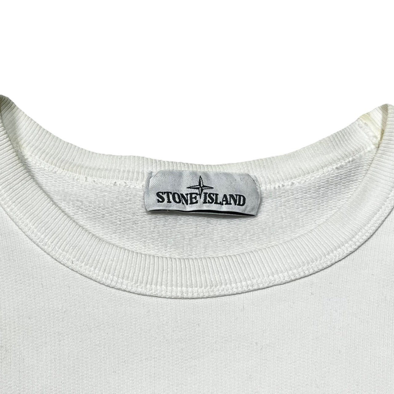 STONE ISLAND(ストーンアイランド) 18AW crew neck sweatshirt クルーネック スウェット シャツ プルオーバー 691562720 L ホワイト ワッペン