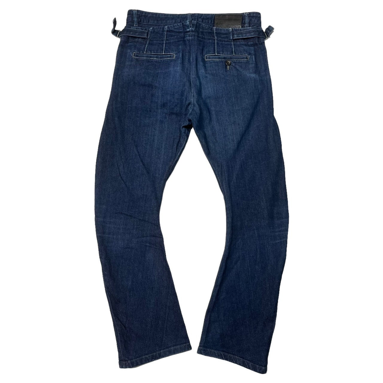 JOHN GALLIANO(ジョンガリアーノ) 00's double waist denim pants ダブル ウエスト バナナ デニム パンツ レイヤード ギミック 46(M程度) インディゴ archive アーカイブ
