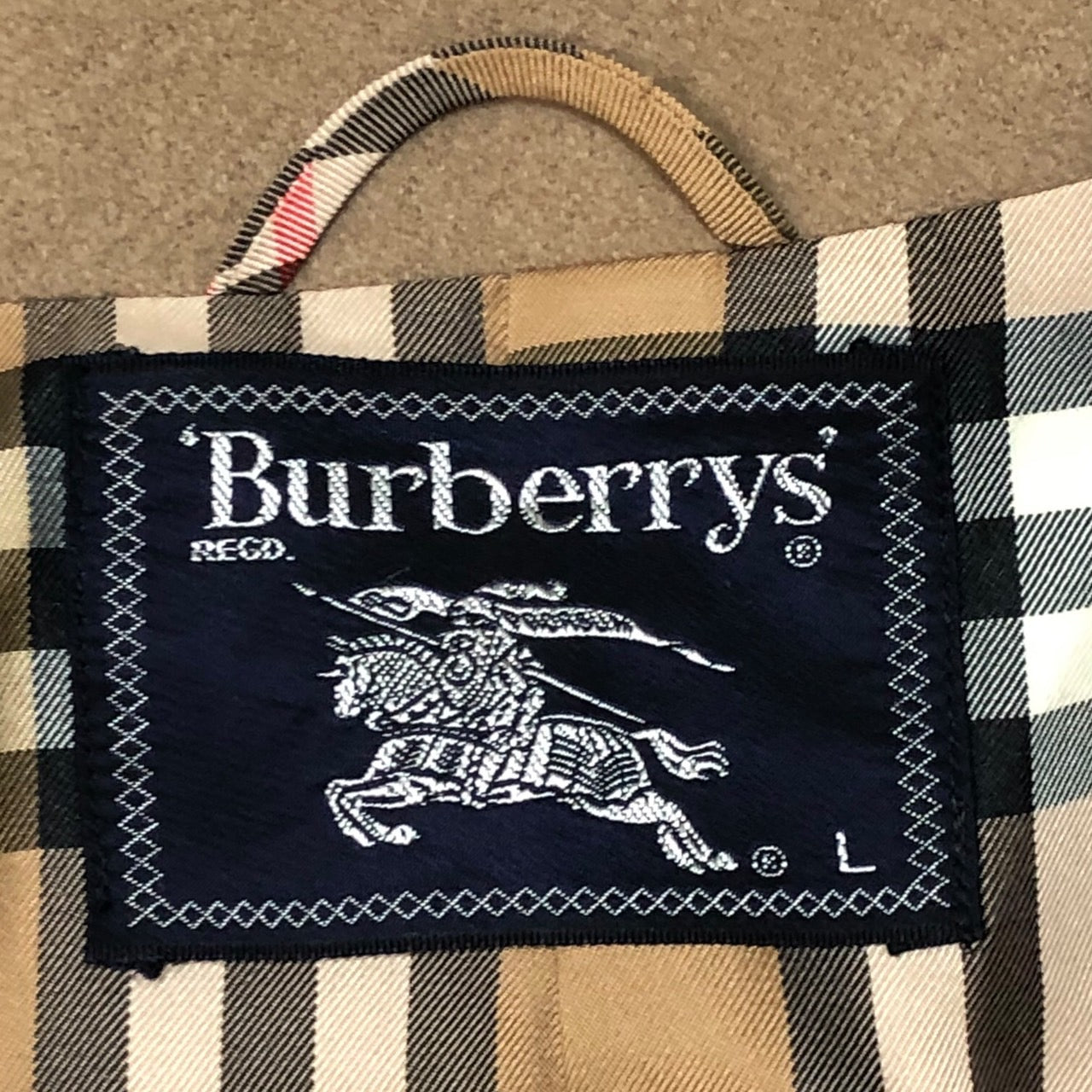 Burberrys(バーバリーズ) 80’s nova check gown coat ノヴァチェック ライナー カシミヤ混 ガウンコート ロング ウール チェスター L ベージュ 80年代 西川産業