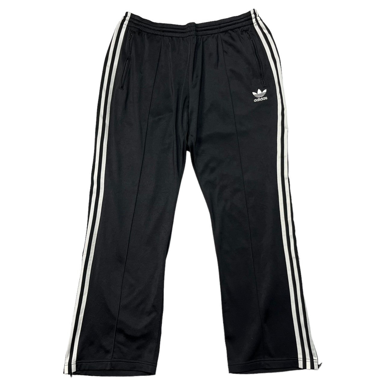 adidas(アディダス) 00's 3line wide truck pants 3本ライン ワイド トラック パンツ ジャージ SIZE XO ブラック×ホワイト 万国旗タグ
