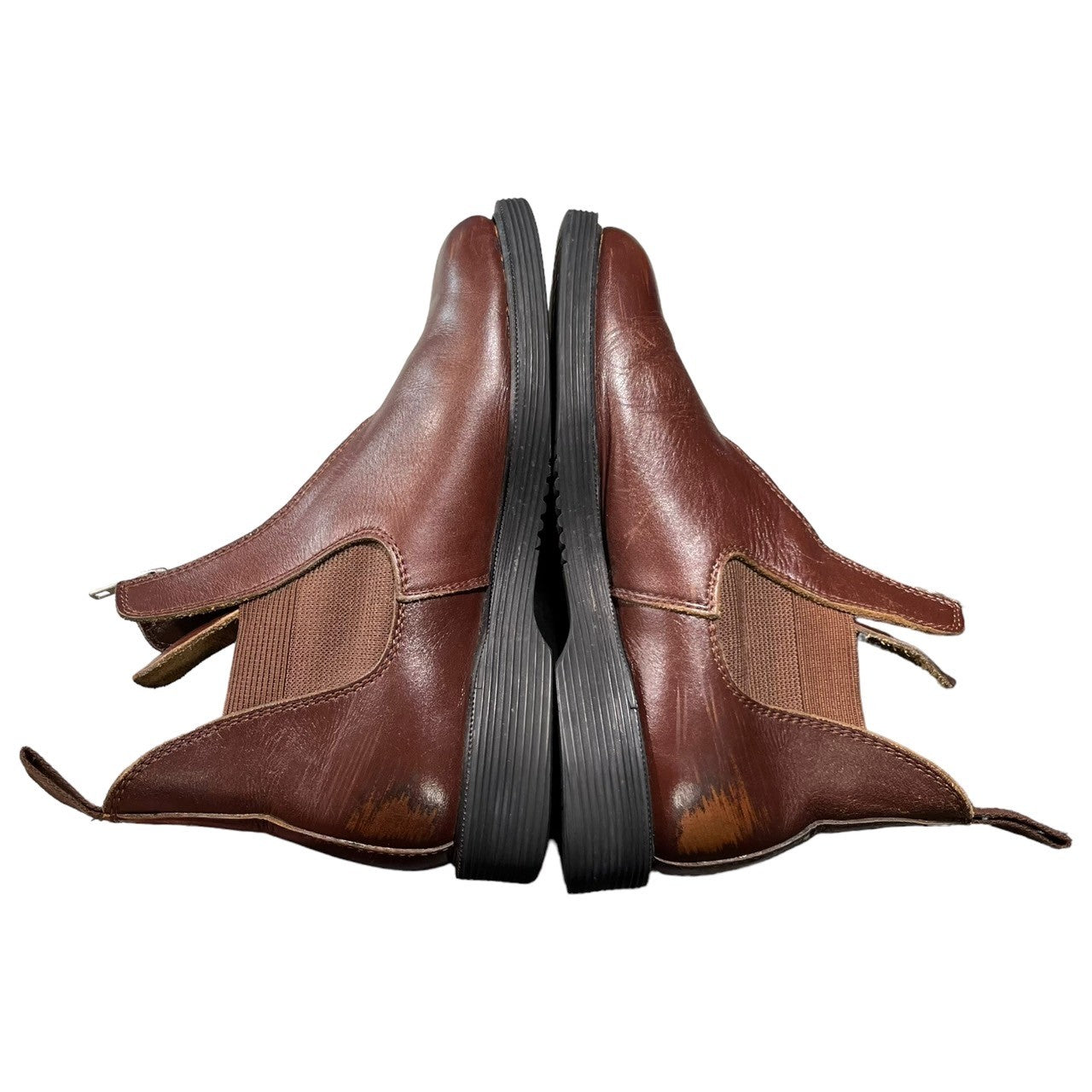 COMME des GARCONS HOMME PLUS(コムデギャルソンオムプリュス) 03AW カーブ期 Center zip side gore boots センタージップ サイドゴア ブーツ 革靴 24 1/2 (24.5cm程度) ブラウン 日本製 2003AW「大人の不良」