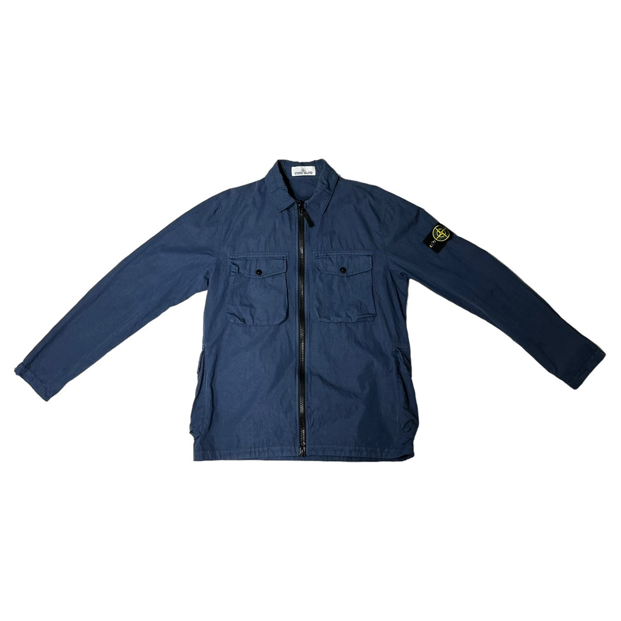 STONE ISLAND(ストーンアイランド) zip front over shirt ジップフロント オーバーシャツ 701512208 SIZE M ネイビー
